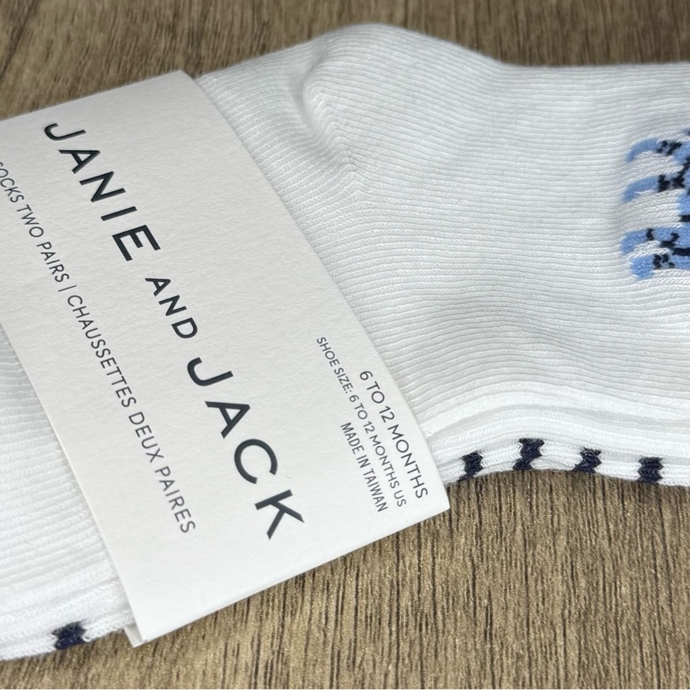 Janie and Jack White Socks